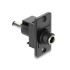 Delock Panel Mount DC 5.5 x 2.1 mm female to DC 5.5 x 2.1 mm male black