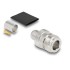 Delock N jack for crimping LMR 400 with matching shrink tube