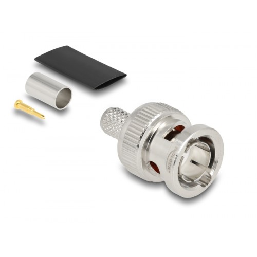 Delock BNC plug for crimping RG59 with matching shrink tube