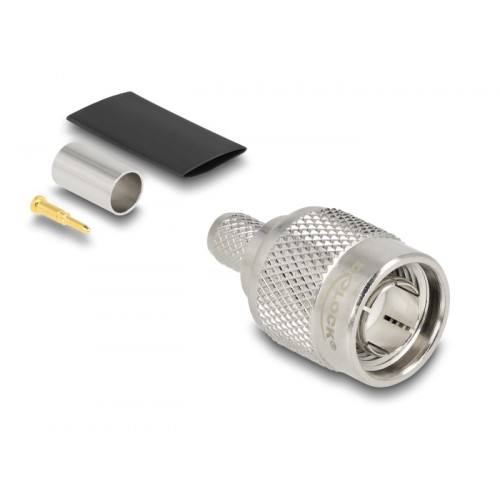 Delock TNC plug for crimping RG-59 with matching shrink tube