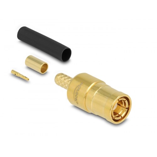 Delock SMB plug for crimping RG-174 / RG-316 with matching shrink tube