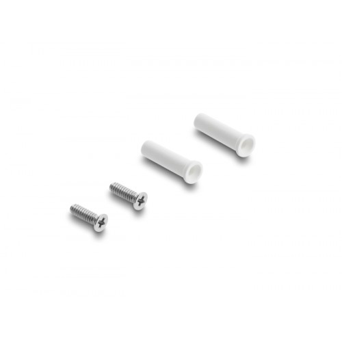 Delock Panel Mount LC Duplex female to LC Duplex female with laser protection flip inside silver / green / white