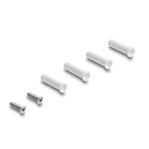 Delock Panel Mount LC Duplex female to LC Duplex female silver / blue / white