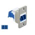 Delock Panel Mount LC Duplex female to LC Duplex female with laser protection flip inside silver / blue / white