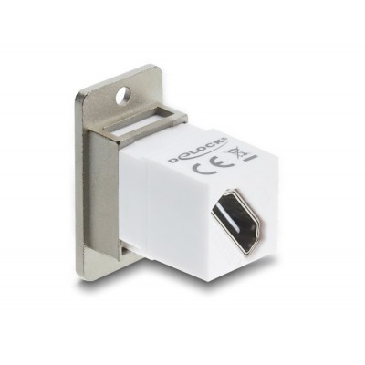 Delock Panel Mount HDMI female to HDMI female diagonal 8K 60 Hz white 2