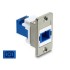 Delock Panel Mount SC Simplex female to SC Simplex female with laser protection flip inside silver / blue / white