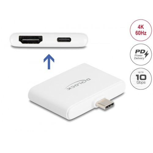 Delock USB Type-C™ Adapter to HDMI 4K 60 Hz and USB Type-C™ Data + PD 94 W