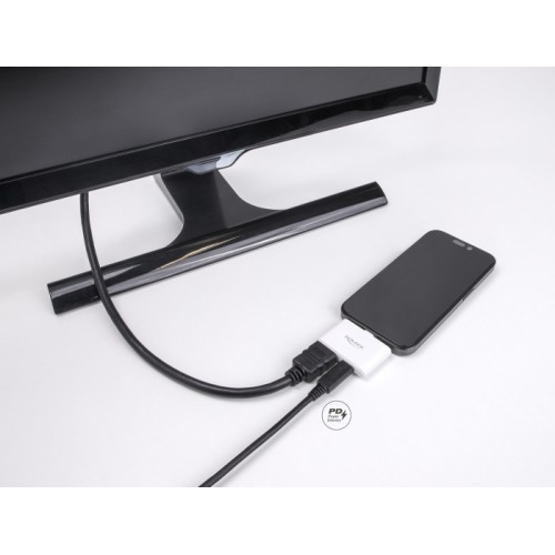 Delock USB Type-C™ Adapter to HDMI 4K 60 Hz and USB Type-C™ Data + PD 94 W