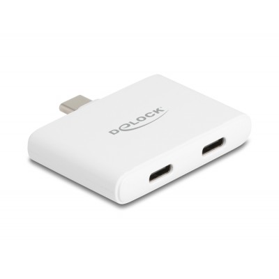 Delock USB Type-C™ Adapter to USB-C™ Data 10 Gbps and Video 4K 60 Hz + USB Type-C™ PD 92 W 2