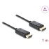 Delock Coaxial DisplayPort cable 8K 60 Hz with braided coating 1 m