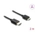 Delock Coaxial High Speed HDMI cable HDMI male to Mini HDMI male 8K 60 Hz with braided coating 2 m