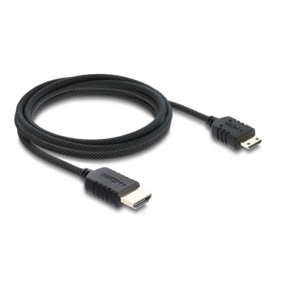 Delock Coaxial High Speed HDMI cable HDMI male to Mini HDMI male 8K 60 Hz with braided coating 2 m 2