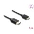 Delock Coaxial High Speed HDMI cable HDMI male to Mini HDMI male 8K 60 Hz with braided coating 3 m