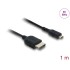 Delock Coaxial High Speed HDMI cable HDMI male to Micro HDMI male 8K 60 Hz 1 m