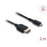 Delock Coaxial High Speed HDMI cable HDMI male to Micro HDMI male 8K 60 Hz 2 m