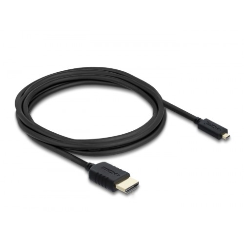 Delock Coaxial High Speed HDMI cable HDMI male to Micro HDMI male 8K 60 Hz 3 m