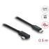 Delock Coaxial USB 40 Gbps cable angled left / right USB PD 3.1 240 W 0.5 m