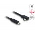Delock Coaxial USB 40 Gbps cable angled left / right USB PD 3.1 240 W 1 m