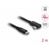 Delock Coaxial USB 40 Gbps cable angled left / right USB PD 3.1 240 W 2 m