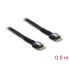 Delock PCIe 4.0 Cable Slim SAS SFF-8654 4i to Slim SAS SFF-8654 4i 0.5 m