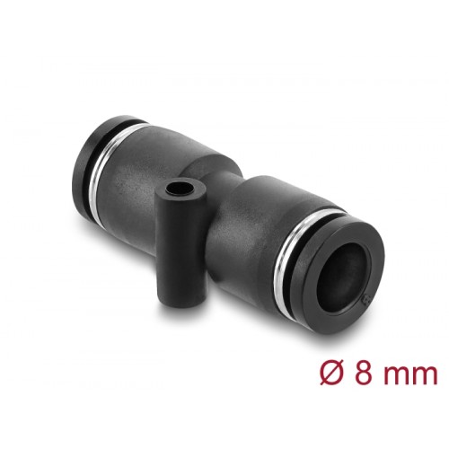 Delock Pneumatic Connector 8 mm with mounting hole straight