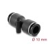 Delock Pneumatic Connector 10 mm with mounting hole straight