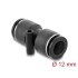 Delock Pneumatic Connector 12 mm with mounting hole straight