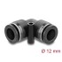 Delock Pneumatic Connector 12 mm with mounting hole 90° angled