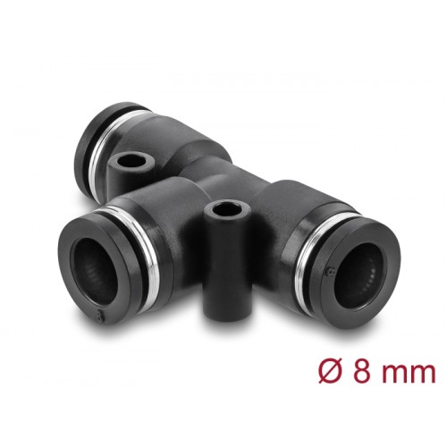 Delock Pneumatic connector 8 mm with two mounting holes T-shape