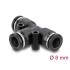 Delock Pneumatic connector 8 mm with two mounting holes T-shape