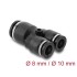 Delock Pneumatic Connector 2 x 8 mm to 1 x 10 mm with mounting hole Y-shape