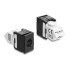 Delock Keystone Module RJ45 jack to LSA Cat.6 45° angled connector, unshielded black / white