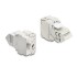 Delock Keystone Module RJ45 jack to LSA Cat.6A 45° angled connector, shielded, 180° cable routing tool-free metal