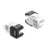 Delock Keystone Module RJ45 jack to LSA Cat.6A 45° angled connector, unshielded, 180° cable routing tool-free black / white