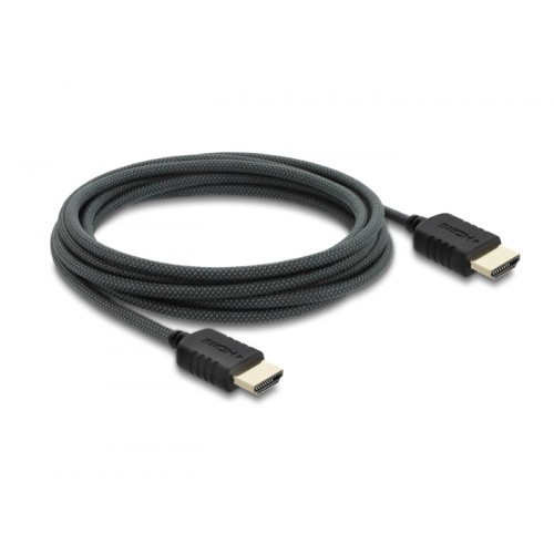 Delock Coaxial High Speed HDMI cable 8K 60 Hz 48 Gbps with braided coating 3 m