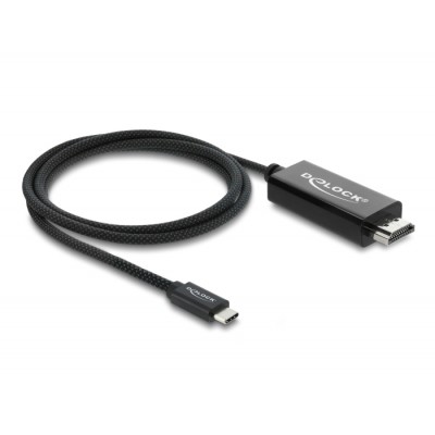 Delock Coaxial USB Type-C™ to HDMI cable (DP Alt Mode) 4K 60 Hz with braided coating 1 m 2