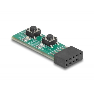 Delock Switch with Reset Button and Power On/Off Button for PC Motherboard