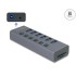 Delock External USB 5 Gbps 6 port Hub with Switch and SD / Micro SD slot
