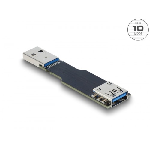 Delock USB 10 Gbps Adapter USB Type-A female to male straight flat