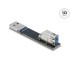 Delock USB 10 Gbps Adapter USB Type-A female to male rotated 90° upwards