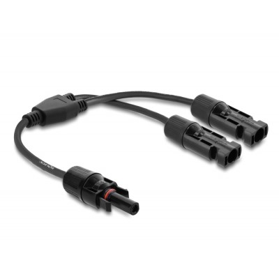 Delock DL4 Solar Splitter Cable 2 x male to 1 x female 30 cm black 2