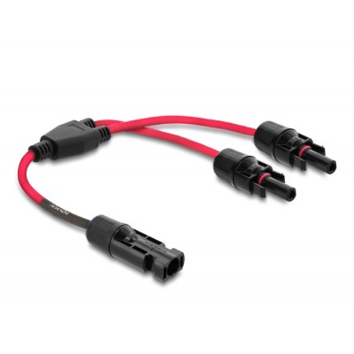 Delock DL4 Solar Splitter Cable 1 x male to 2 x female 30 cm red 2