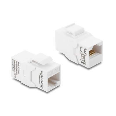 Delock Keystone Module Coupler RJ45 jack to RJ45 jack Cat.6A unshielded white