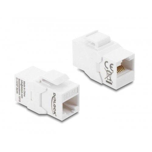 Delock Keystone Module Coupler RJ45 jack to RJ45 jack Cat.6A unshielded white