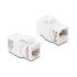 Delock Keystone Module Coupler RJ45 jack to RJ45 jack Cat.6A unshielded white