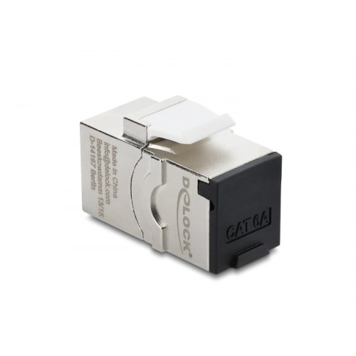 Delock Keystone Module RJ45 jack to RJ45 jack Cat.6A with dust cover