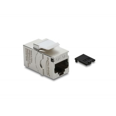 Delock Keystone Module RJ45 jack to RJ45 jack Cat.6A with dust cover 2