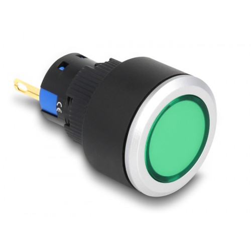 Delock 16 mm Plastic Indicator Light green / solder connection