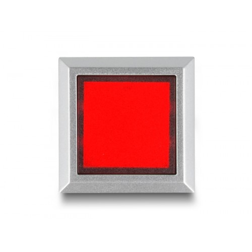 Delock 16 mm Plastic Indicator Light red / solder connection / square