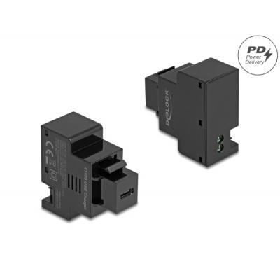 Delock Keystone Module USB Type-C™ Charging Port PD 20 W black